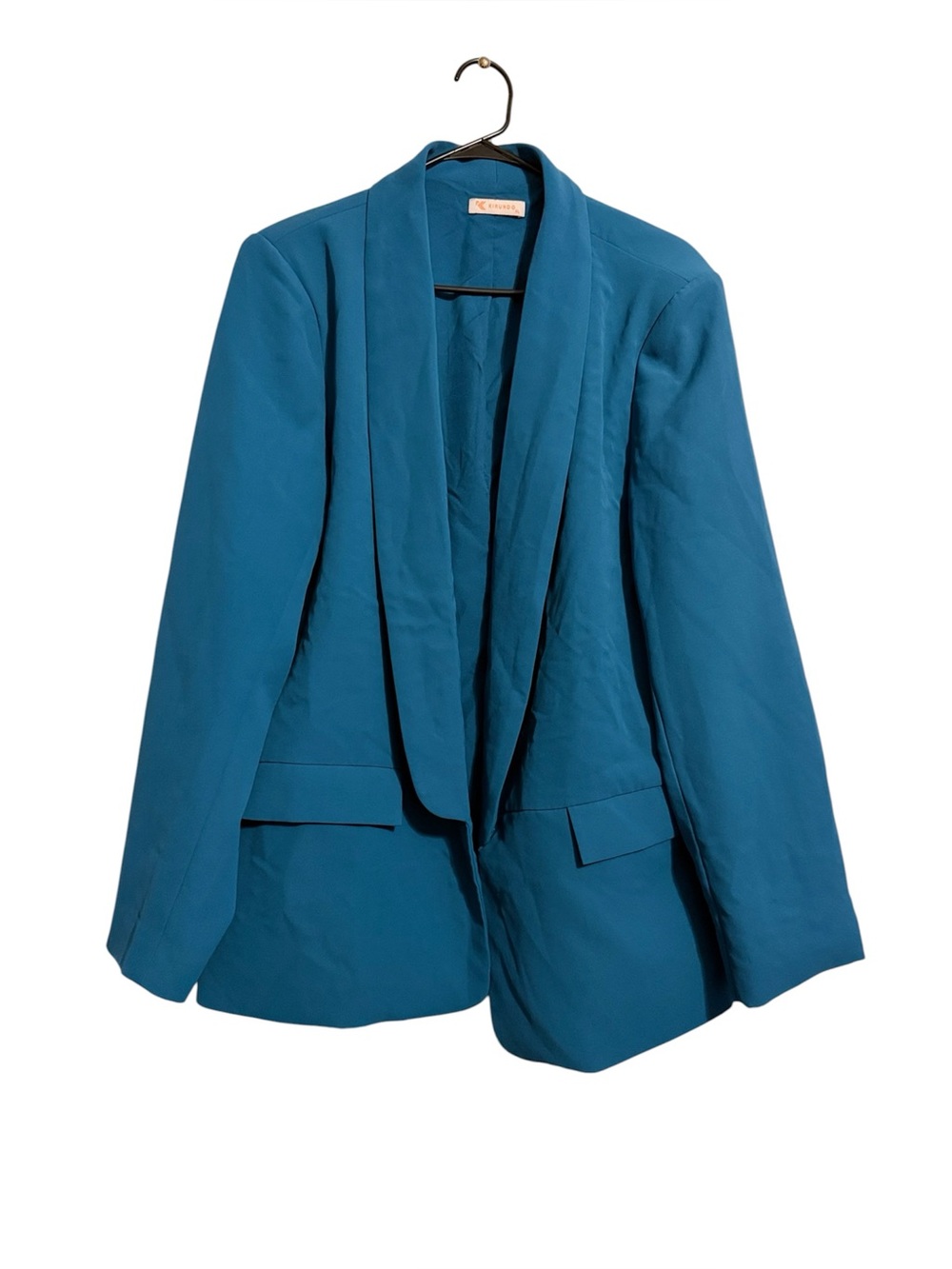 Women's Teal Open-Front Blazer Jacket